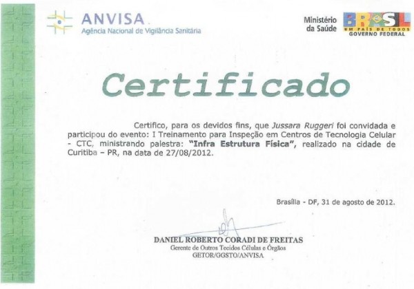 Certificado Anvisa